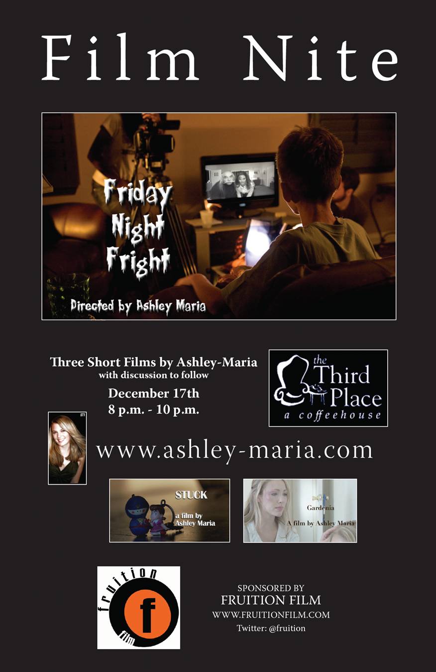 Ashley Maria will be screening three student films followed by
discussion of her work